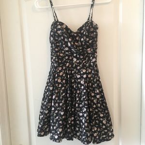 Black floral dress